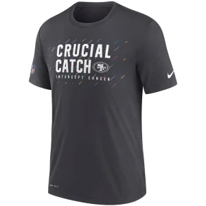San francisco 49ers nike nfl crucial catch performance t shirt Charcoal M