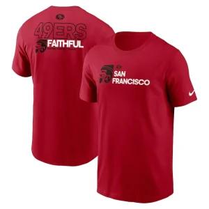 San francisco 49ers nike outline t shirt Scarlet