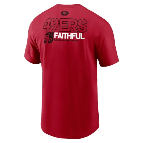 San francisco 49ers nike outline t shirt Scarlet L