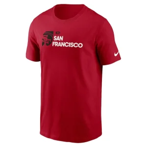 San francisco 49ers nike outline t shirt Scarlet M