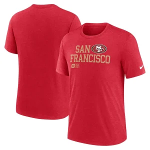 San francisco 49ers nike overlap lockup tri blend t shirt Scarlet