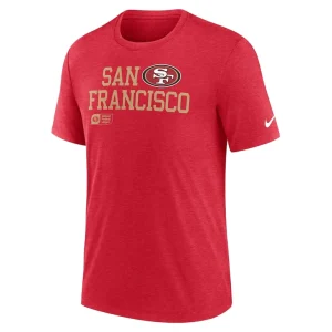 San francisco 49ers nike overlap lockup tri blend t shirt Scarlet M