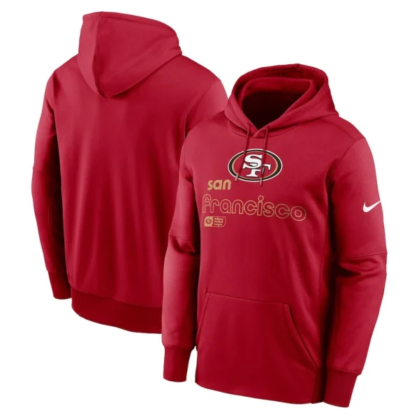 San francisco 49ers nike performance pullover hoodie Scarlet