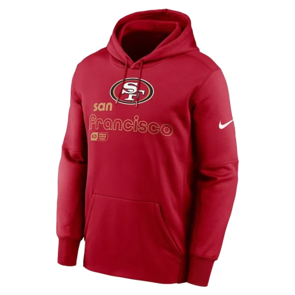 San francisco 49ers nike performance pullover hoodie Scarlet M
