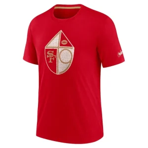 San francisco 49ers nike playback logo tri blend t shirt Scarlet M
