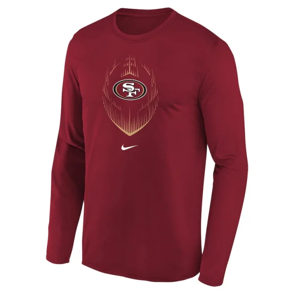 San francisco 49ers nike preschool legend icon long sleeve t shirt Scarlet 56