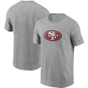 San francisco 49ers nike primary logo t shirt Heathered gray