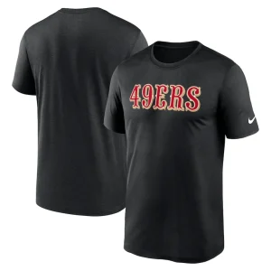 San francisco 49ers nike primetime legend wordmark performance t shirt Black