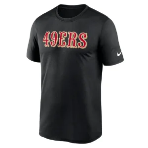 San francisco 49ers nike primetime legend wordmark performance t shirt Black M