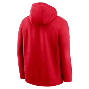 San francisco 49ers nike rewind club logo pullover hoodie Scarlet L