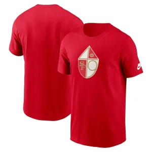 San francisco 49ers nike rewind logo essential t shirt Scarlet