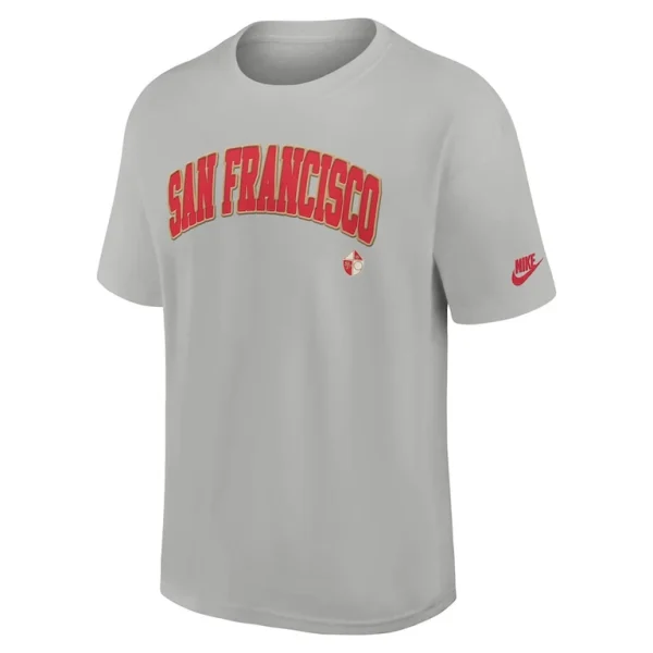 San francisco 49ers nike rewind max90 statement t shirt Silver M