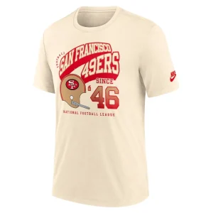 San francisco 49ers nike rewind tri blend t shirt natural Multi M