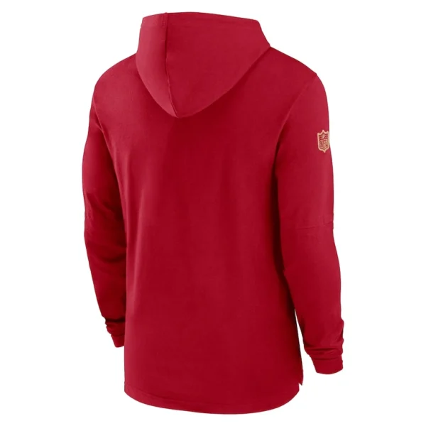 San francisco 49ers nike sideline hoodie performance long sleeve t shirt Scarlet L