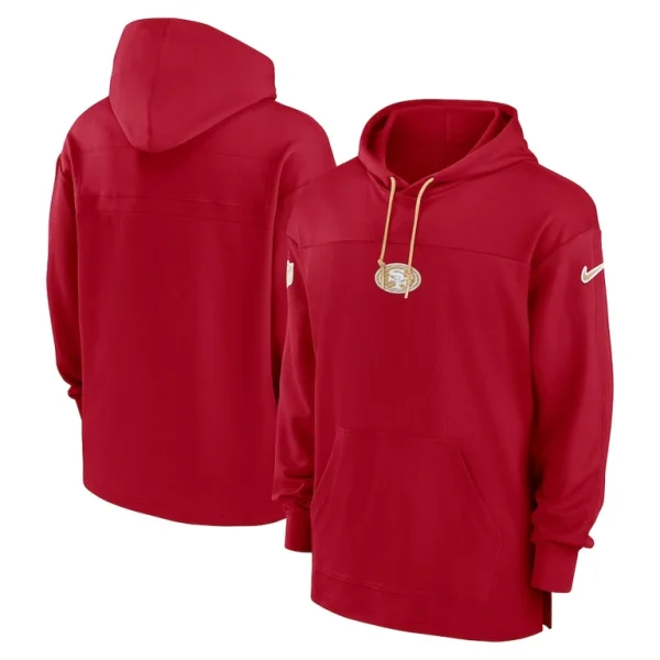 San francisco 49ers nike sideline jersey performance pullover hoodie Scarlet