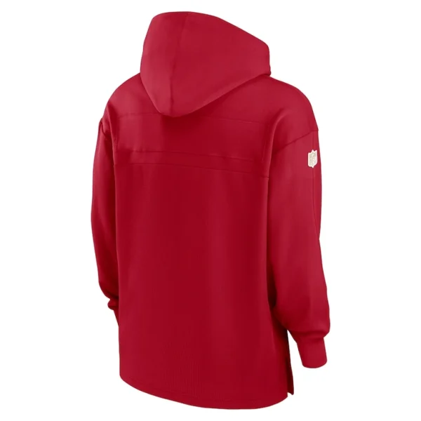 San francisco 49ers nike sideline jersey performance pullover hoodie Scarlet L