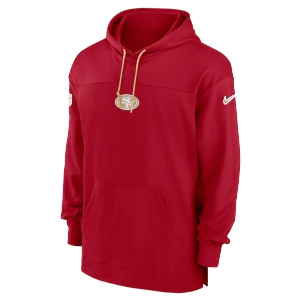 San francisco 49ers nike sideline jersey performance pullover hoodie Scarlet M