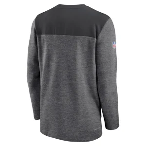 San francisco 49ers nike sideline lockup performance quarter zip top Charcoal L