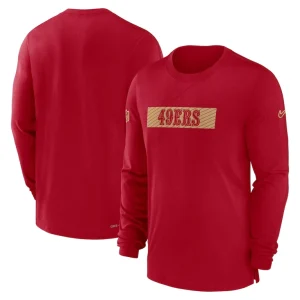 San francisco 49ers nike sideline player performance long sleeve t shirt Scarlet