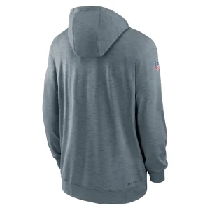 San francisco 49ers nike sideline team pop full zip hoodie jacket Heather gray L