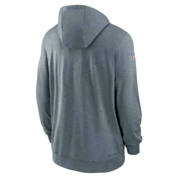 San francisco 49ers nike sideline team pop full zip hoodie jacket Heather gray L