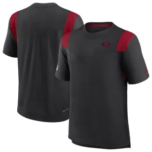San francisco 49ers nike sideline tonal logo performance player t shirt Black