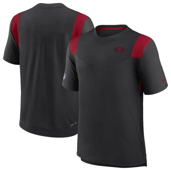 San francisco 49ers nike sideline tonal logo performance player t shirt Black