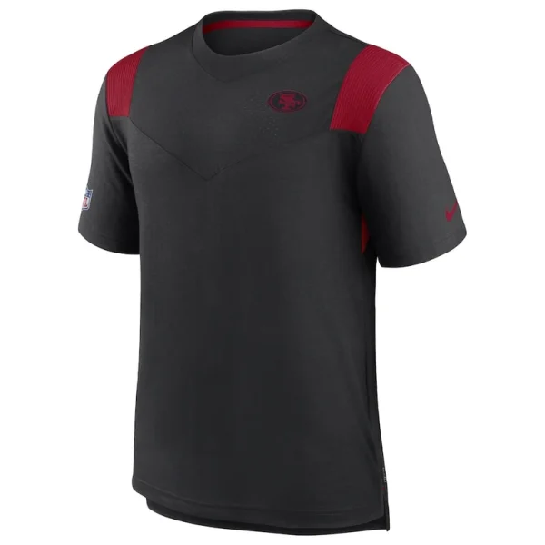 San francisco 49ers nike sideline tonal logo performance player t shirt Black M