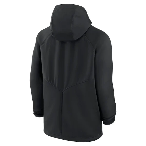 San francisco 49ers nike spacer raglan performance full zip hoodie Black L