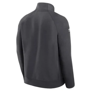 San francisco 49ers nike super bowl lviii opening night tech fleece half zip pullover top anthracite Multi L