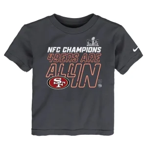 San francisco 49ers nike toddler 2023 nfc champions locker room trophy collection t shirt anthracite Multi 3T
