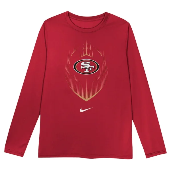 San francisco 49ers nike toddler legend icon long sleeve t shirt Scarlet 3T