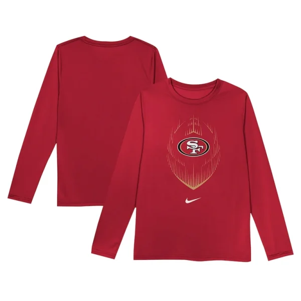 San francisco 49ers nike toddler legend icon long sleeve t shirt Scarlet