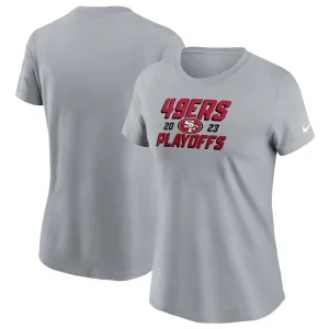 San francisco 49ers nike womens 2023 nfl playoffs iconic t shirt – gray Multi