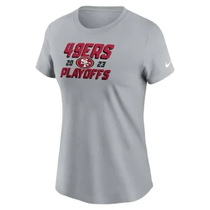 San francisco 49ers nike womens 2023 nfl playoffs iconic t shirt – gray Multi M