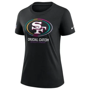 San francisco 49ers nike womens 2024 nfl crucial catch tri blend t shirt Black S
