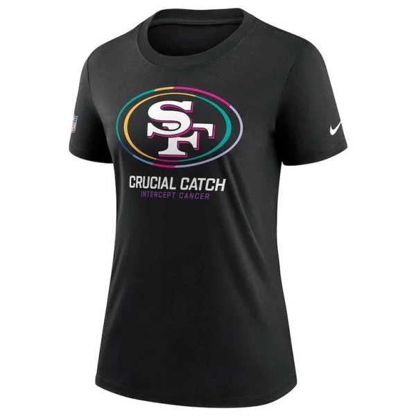 San francisco 49ers nike womens 2024 nfl crucial catch tri blend t shirt Black S