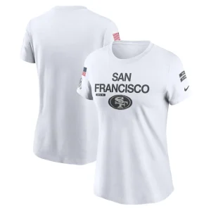 San francisco 49ers nike womens 2024 salute to service legend performance t shirt White