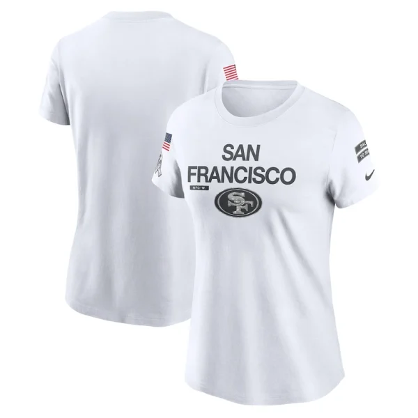 San francisco 49ers nike womens 2024 salute to service legend performance t shirt White