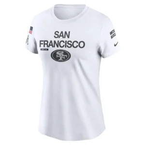 San francisco 49ers nike womens 2024 salute to service legend performance t shirt White S