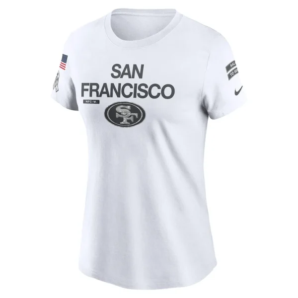 San francisco 49ers nike womens 2024 salute to service legend performance t shirt White S