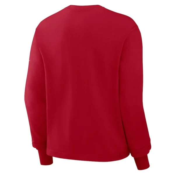 San francisco 49ers nike womens boxy long sleeve t shirt Scarlet M
