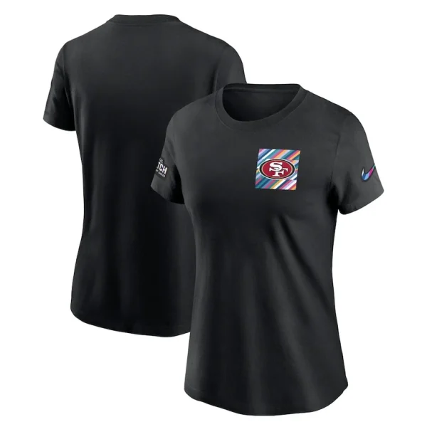 San francisco 49ers nike womens crucial catch sideline tri blend t shirt Black