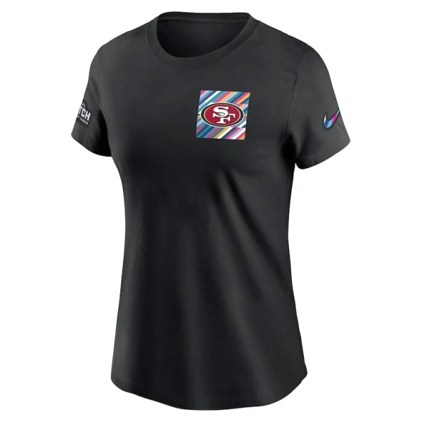 San francisco 49ers nike womens crucial catch sideline tri blend t shirt Black S