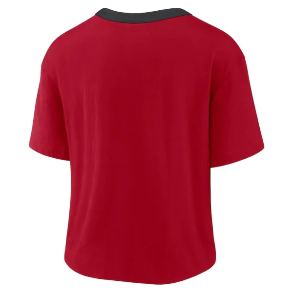 San francisco 49ers nike womens high hip fashion cropped top Scarlet M