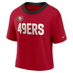 San francisco 49ers nike womens high hip fashion cropped top Scarlet S