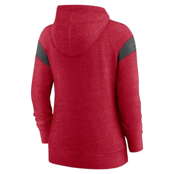 San francisco 49ers nike womens monaco lightweight full zip hoodie Scarletheather black M