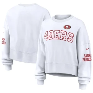 San francisco 49ers nike womens oversized pullover sweatshirt White