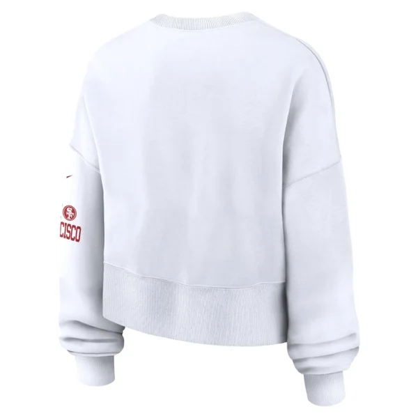 San francisco 49ers nike womens oversized pullover sweatshirt White M