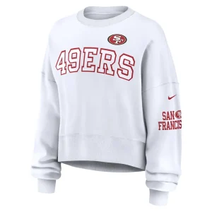 San francisco 49ers nike womens oversized pullover sweatshirt White S